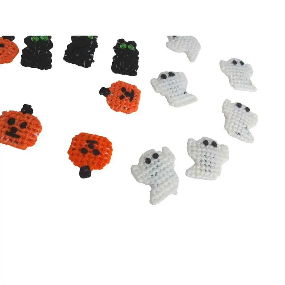 Halloween Canvas Needlepoint Mini Table Decor Confetti Ghost Cat Pumpkin